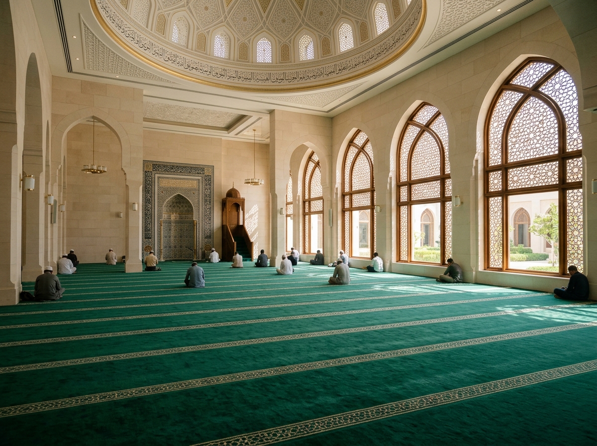 Ruang Sholat Utama Masjid Al-Qarni